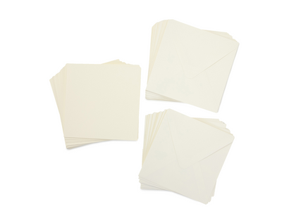 Crafter's Companion 7" x 7" Ivory Card & Envelopes - 50 Pack