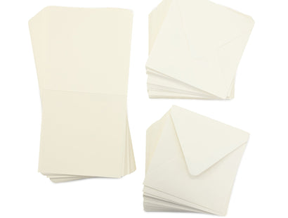Crafters Companion 5"x5" Ivory Card & Envelopes - 100 Pack